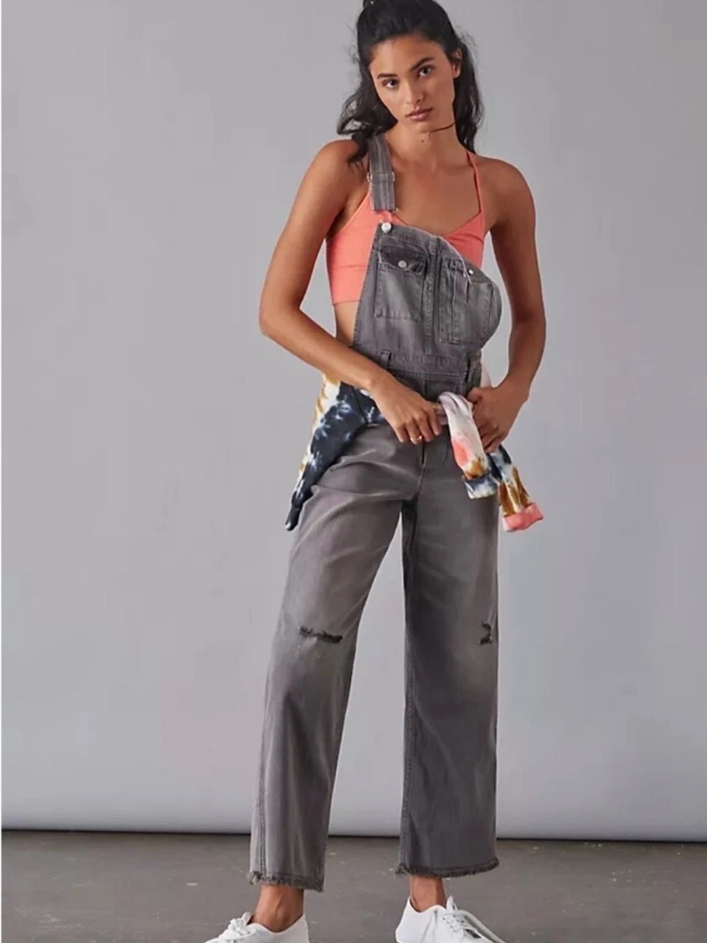 Anthropologie Pilcro Grey Relexed Fit Overalls Coveralls Jumpsuit Plus Stretch